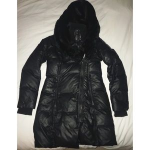 Atelier Noir Down Winter Jacket with Faux Fur Hood